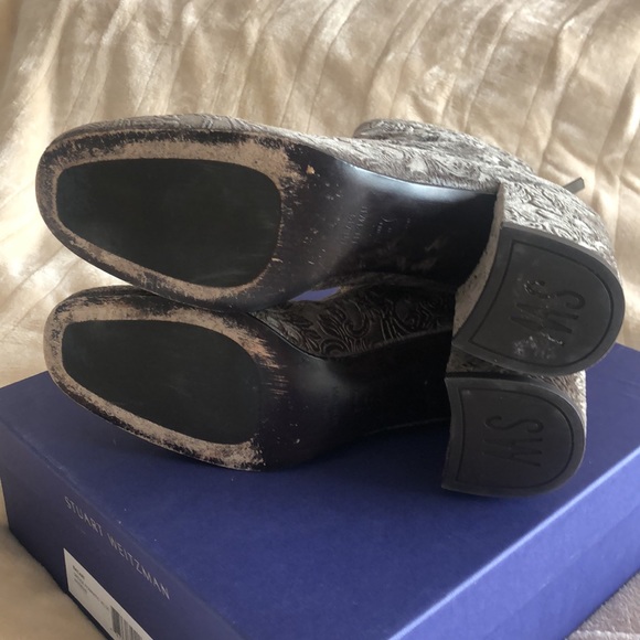 Stuart Weitzman Bacardi Greige Romantic Velvet - Picture 4 of 11